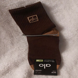 Alo Brown & Tan everyday Socks women Size 7-9